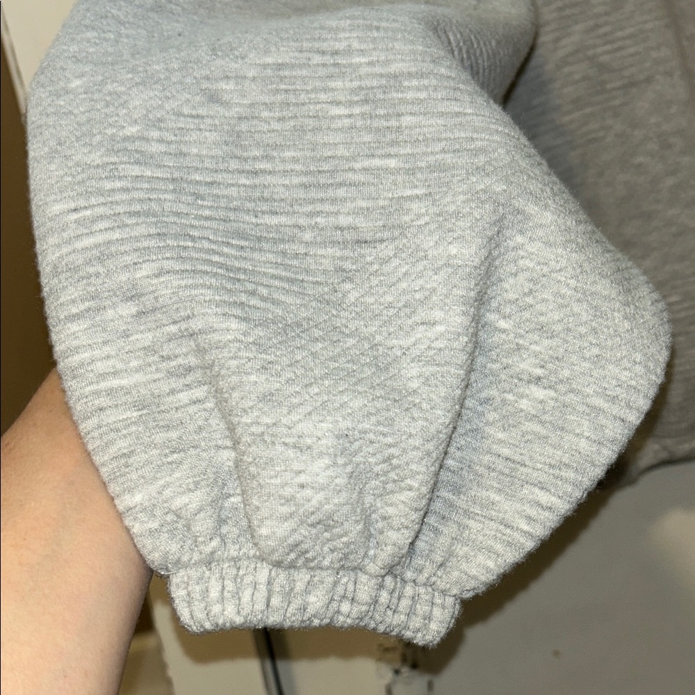 Balance Collection Women's Gray Textured Half-Zip Sweatshirt - Picture 4 of 8